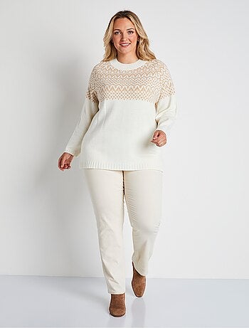 Pull-tunique maille jacquard