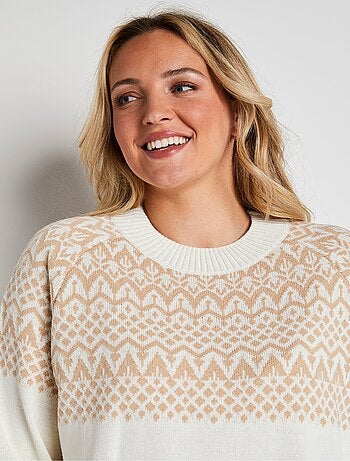 Pull-tunique maille jacquard