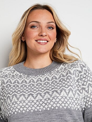 Pull-tunique maille jacquard