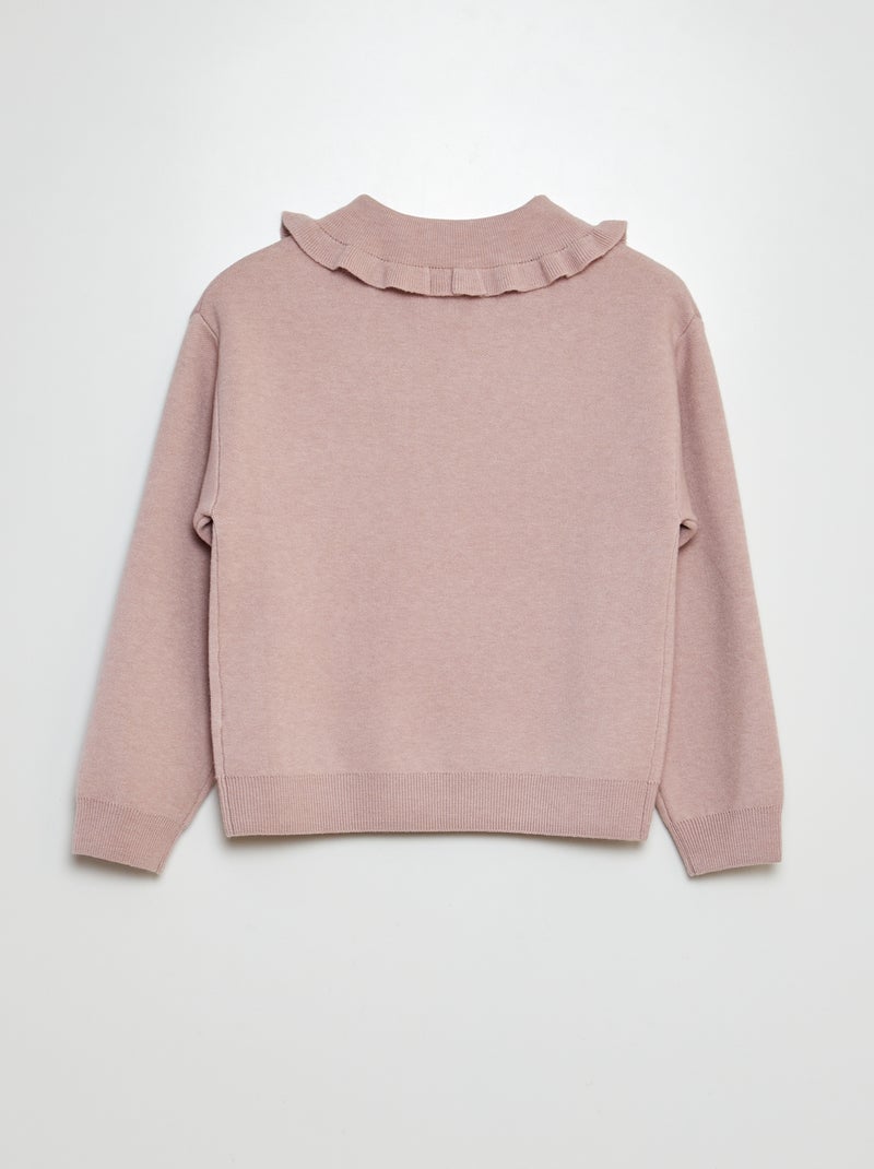 Pull uni à col claudine Lila - Kiabi