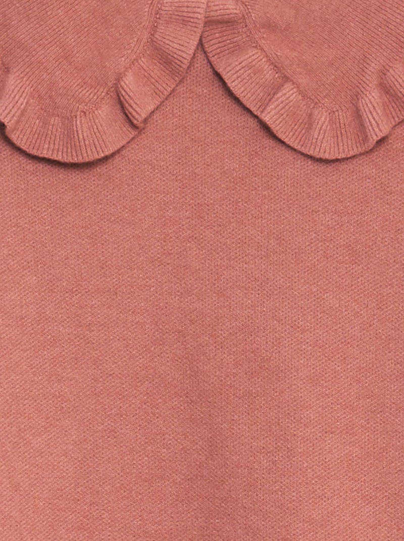 Pull uni à col claudine ROSE - Kiabi