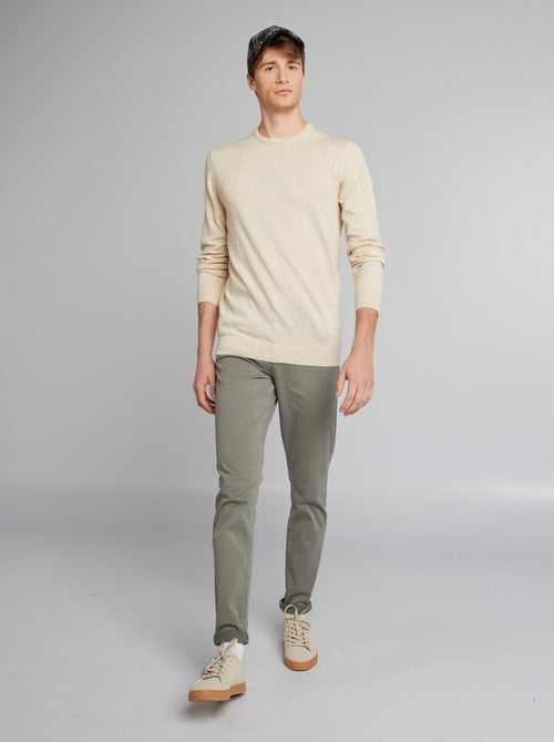 Pull uni à col rond +1m90 - Kiabi