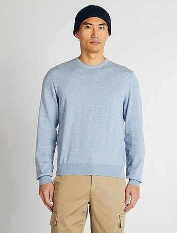 Pull uni à col rond