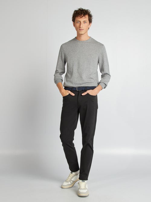 Pull uni à col rond - Kiabi Pull uni à col rond - Kiabi