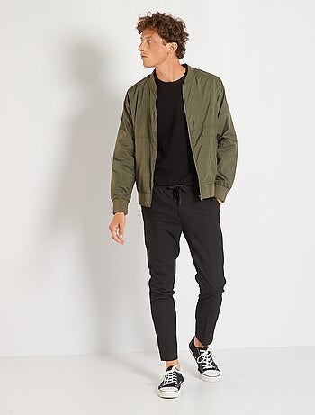 Pull uni à col rond