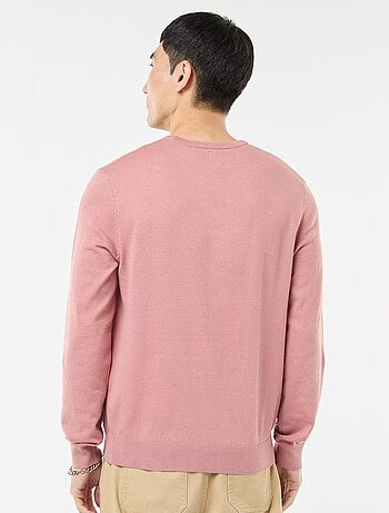 Pull uni à col rond