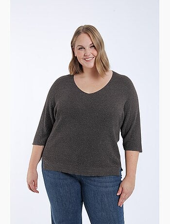 Pull uni avec lurex PAPRIKA