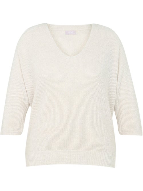 Pull  uni avec lurex PAPRIKA - Kiabi