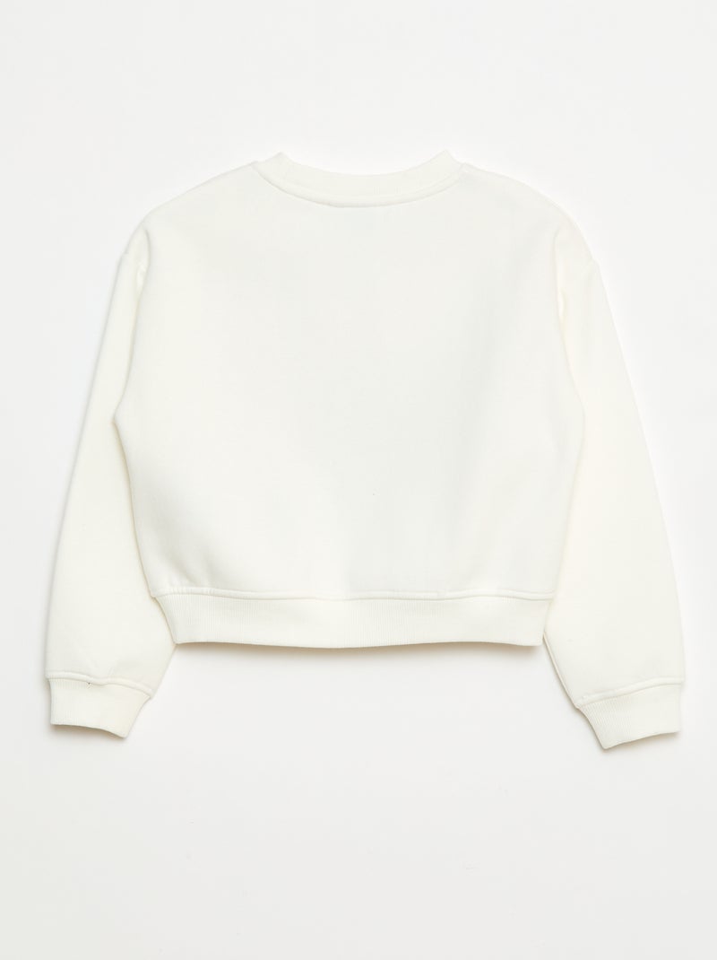 Pull uni 'Bambi' 'Disney' Blanc - Kiabi