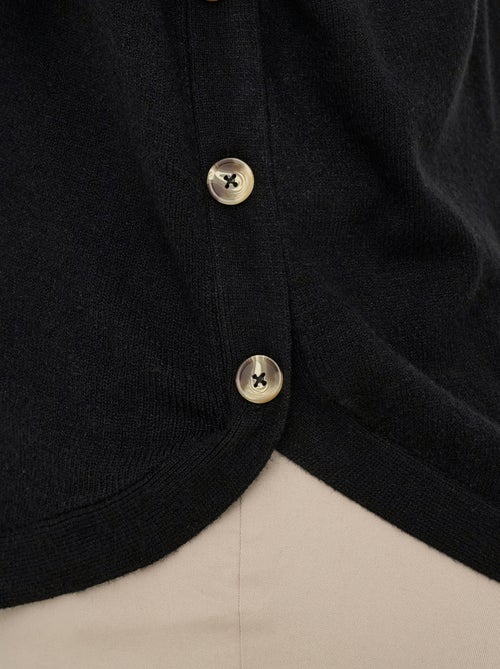 Pull uni boutonné - Kiabi