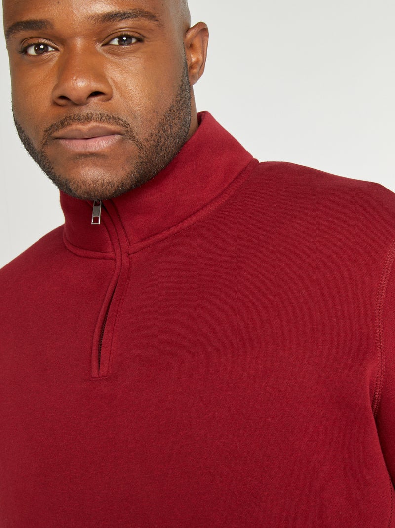 Pull uni col camionneur Rouge - Kiabi