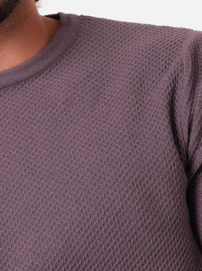 Pull uni col rond fine maille gris anthracite - Kiabi