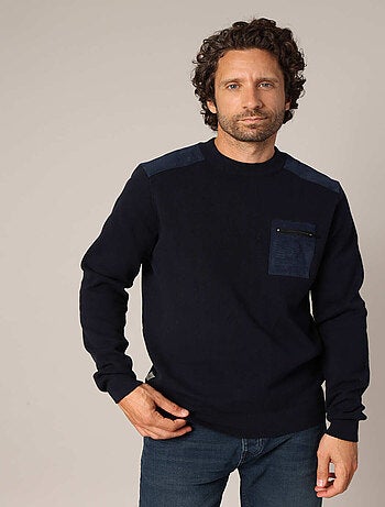 Pull uni en maille 'Deeluxe'