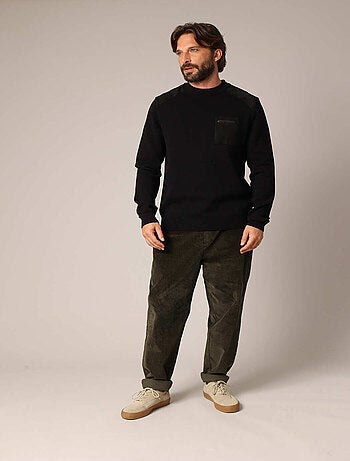 Pull uni en maille 'Deeluxe'