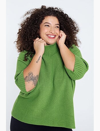 Pull uni en viscose PAPRIKA