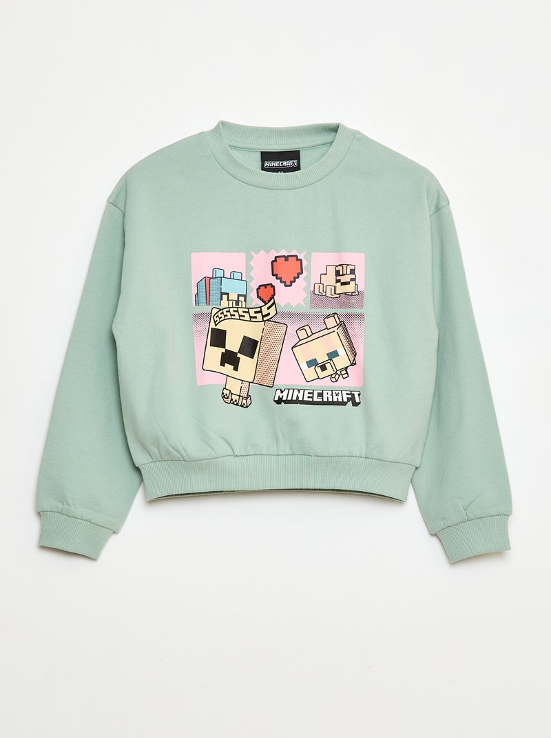 Pull uni 'Minecraft' Vert - Kiabi