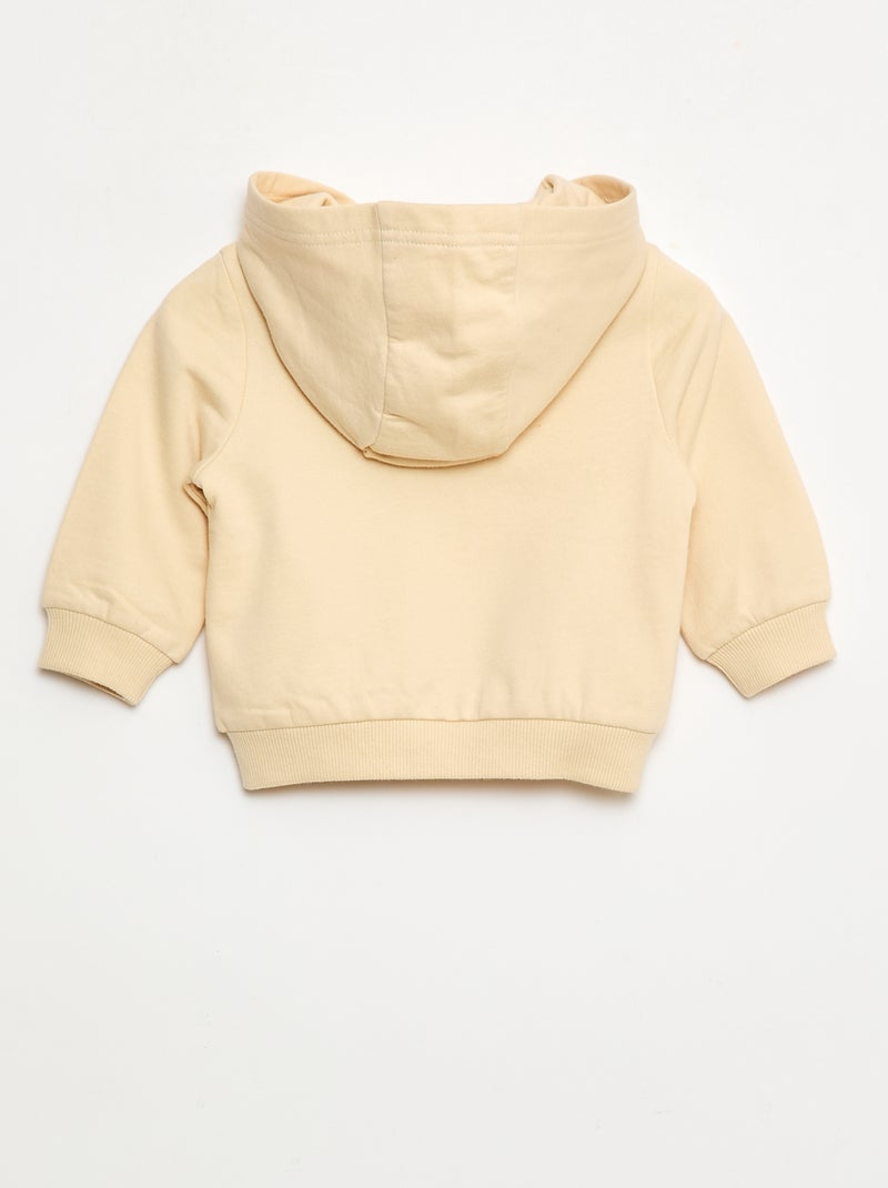 Pull uni 'Monsieur Madame' en coton Beige - Kiabi