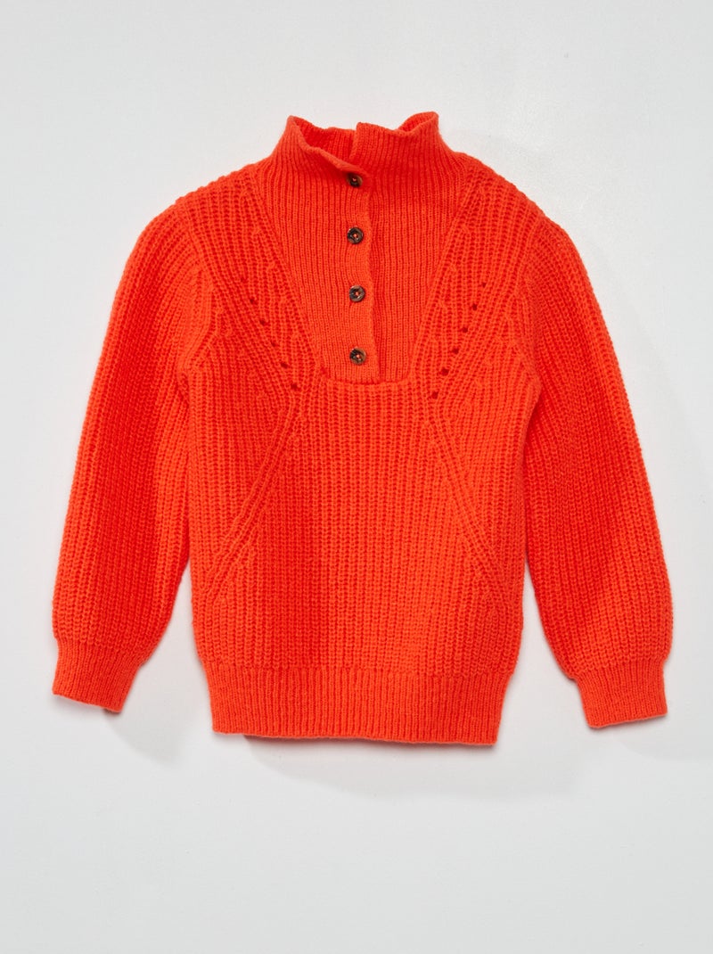 Pull uni rouge - Kiabi