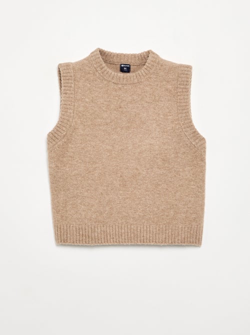 Pull uni sans manches - Kiabi Pull uni sans manches - Kiabi