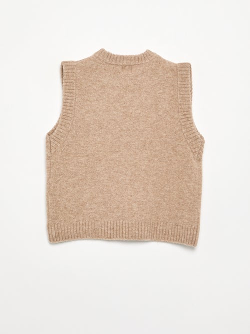 Pull uni sans manches - Kiabi Pull uni sans manches - Kiabi