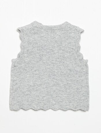Pull uni sans manches