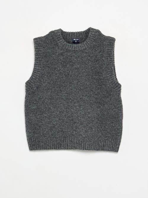 Pull uni sans manches - Kiabi Pull uni sans manches - Kiabi