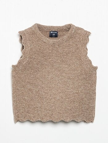 Pull uni sans manches