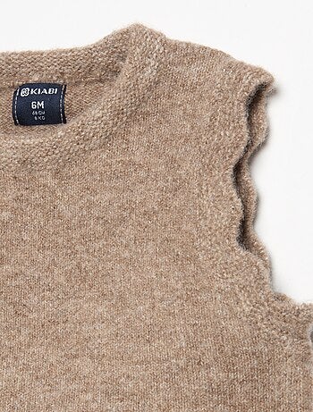 Pull uni sans manches