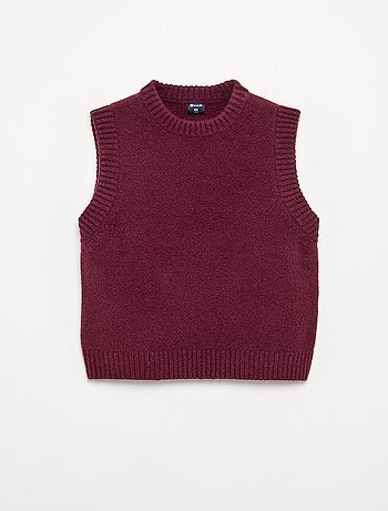 Pull uni sans manches