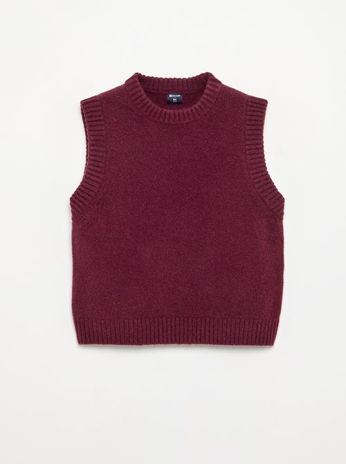 Pull uni sans manches - Kiabi Pull uni sans manches - Kiabi