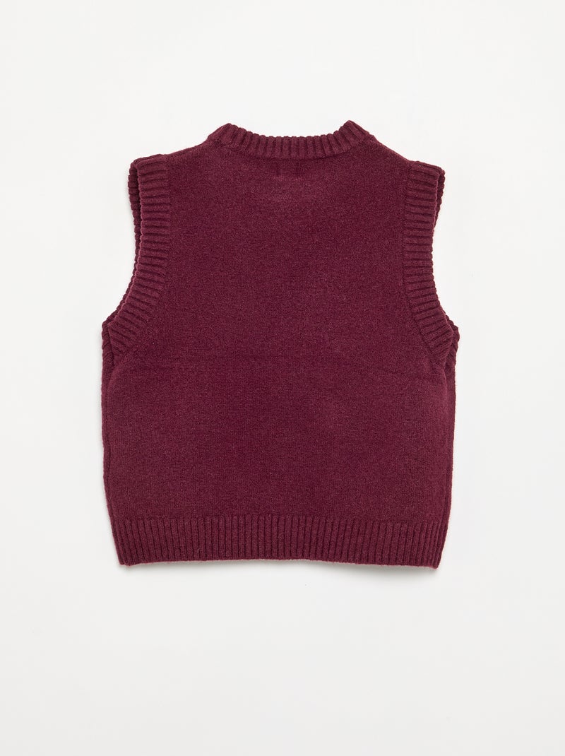 Pull uni sans manches Rose - Kiabi