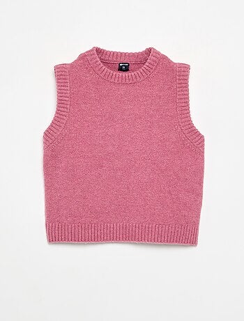 Pull uni sans manches