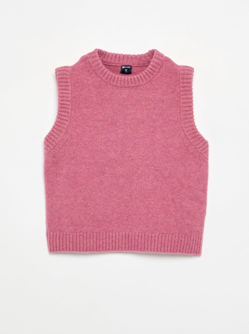 Pull uni sans manches - Kiabi Pull uni sans manches - Kiabi