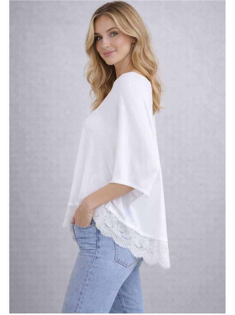 Pull V Kebello Blanc - Kiabi