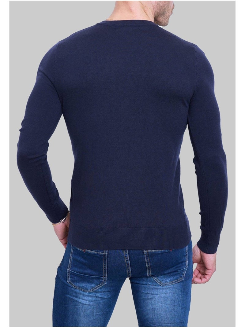 Pull V Kebello Bleu marine - Kiabi