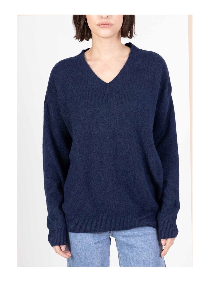 Pull V Kebello Bleu marine - Kiabi