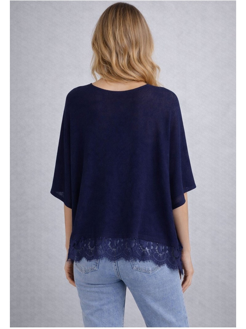 Pull V Kebello Bleu marine - Kiabi