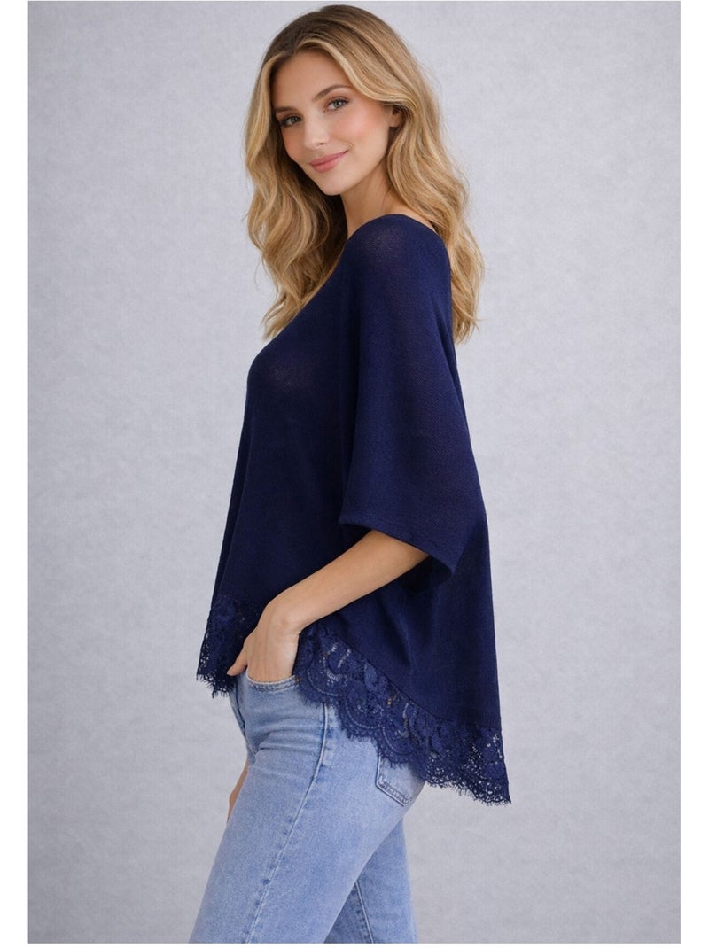 Pull V Kebello Bleu marine - Kiabi