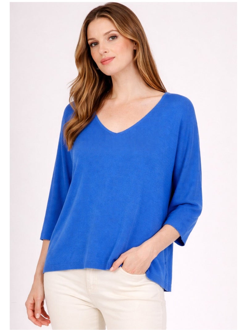 Pull V Kebello Bleu - Kiabi