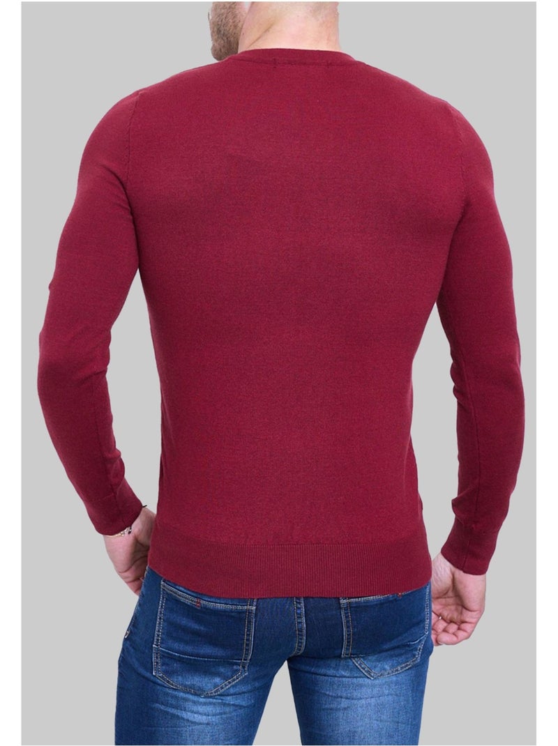 Pull V Kebello Bordeaux - Kiabi