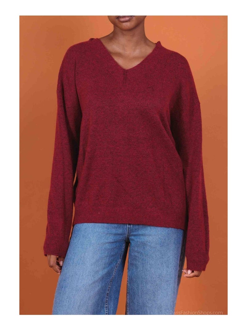 Pull V Kebello Bordeaux - Kiabi