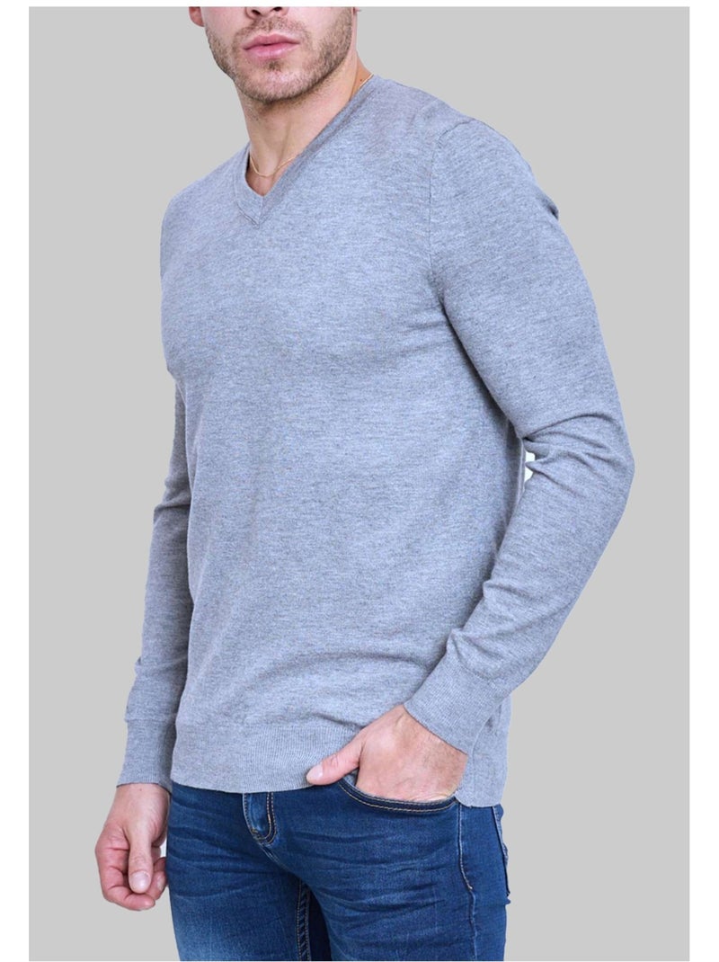 Pull V Kebello Gris - Kiabi