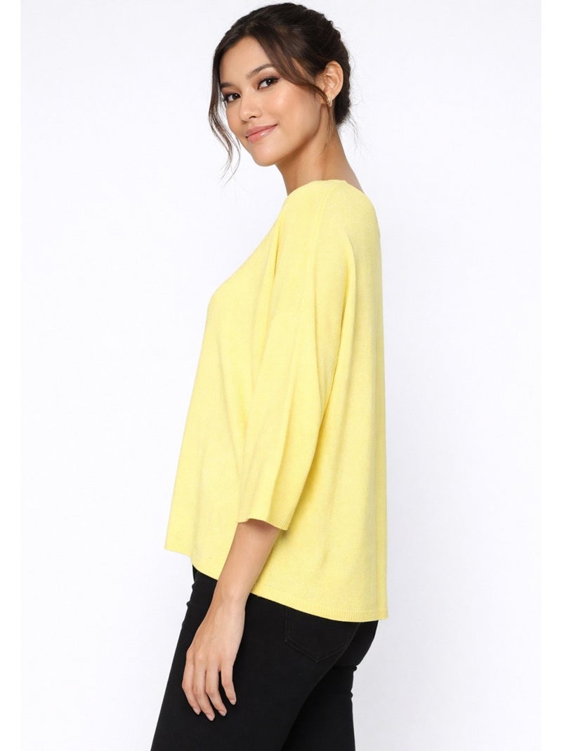 Pull V Kebello Jaune - Kiabi
