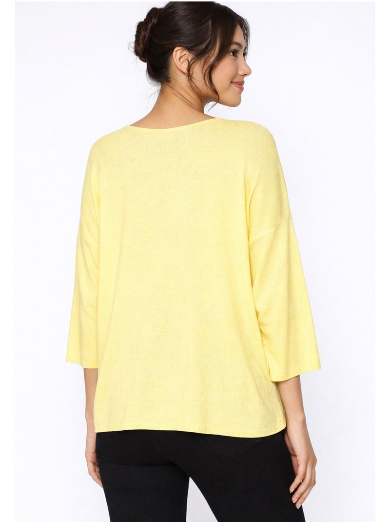 Pull V Kebello Jaune - Kiabi