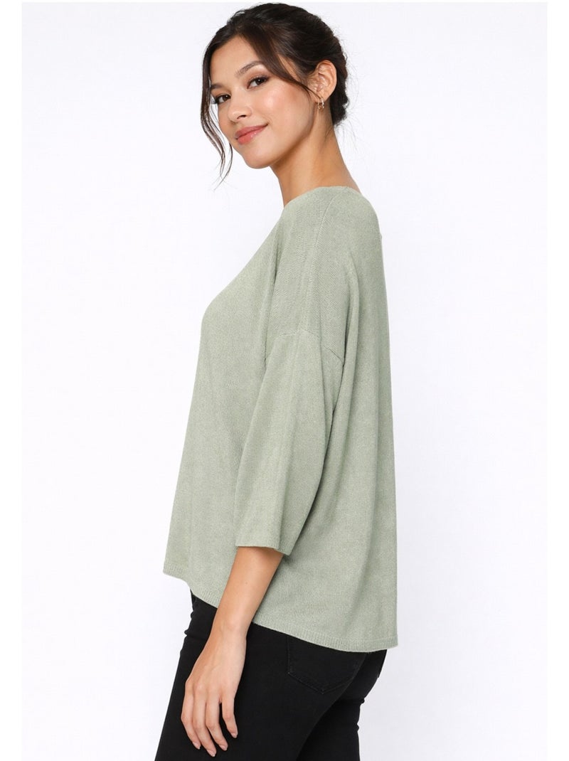 Pull V Kebello Kaki - Kiabi