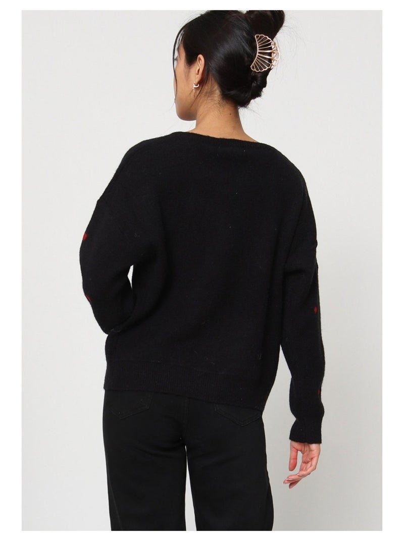 Pull V Kebello Noir Noir - Kiabi