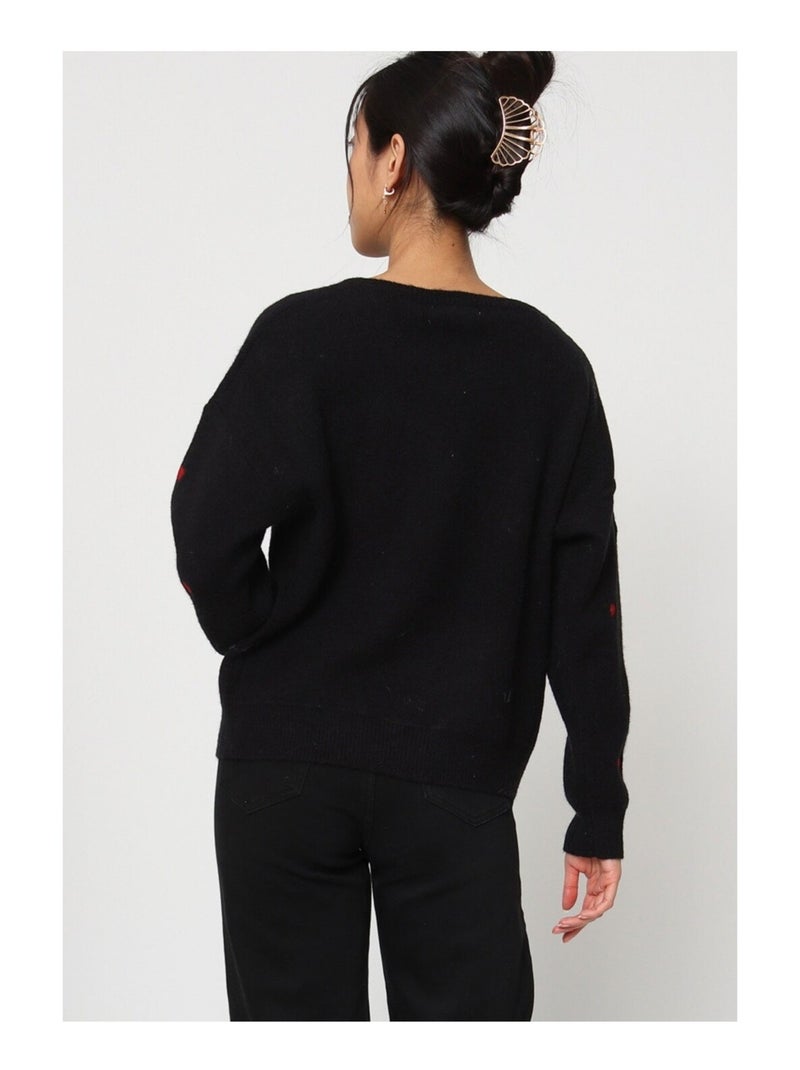 Pull V Kebello Noir Noir - Kiabi