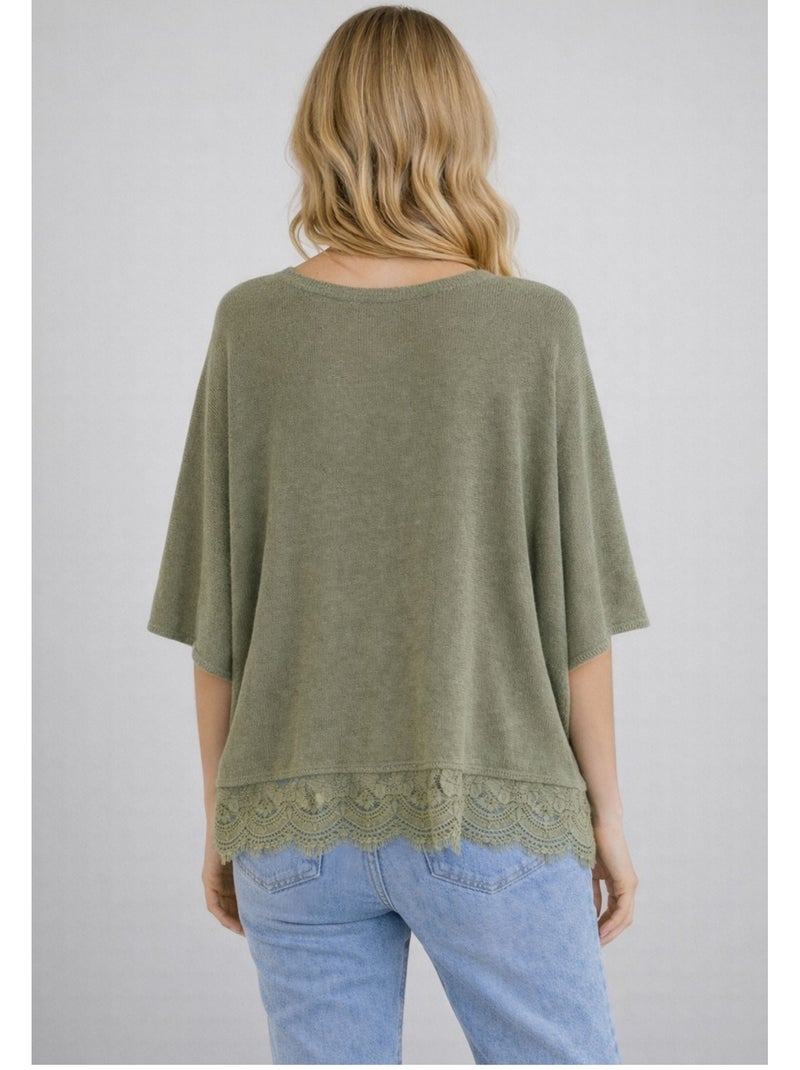 Pull V Kebello Vert - Kiabi