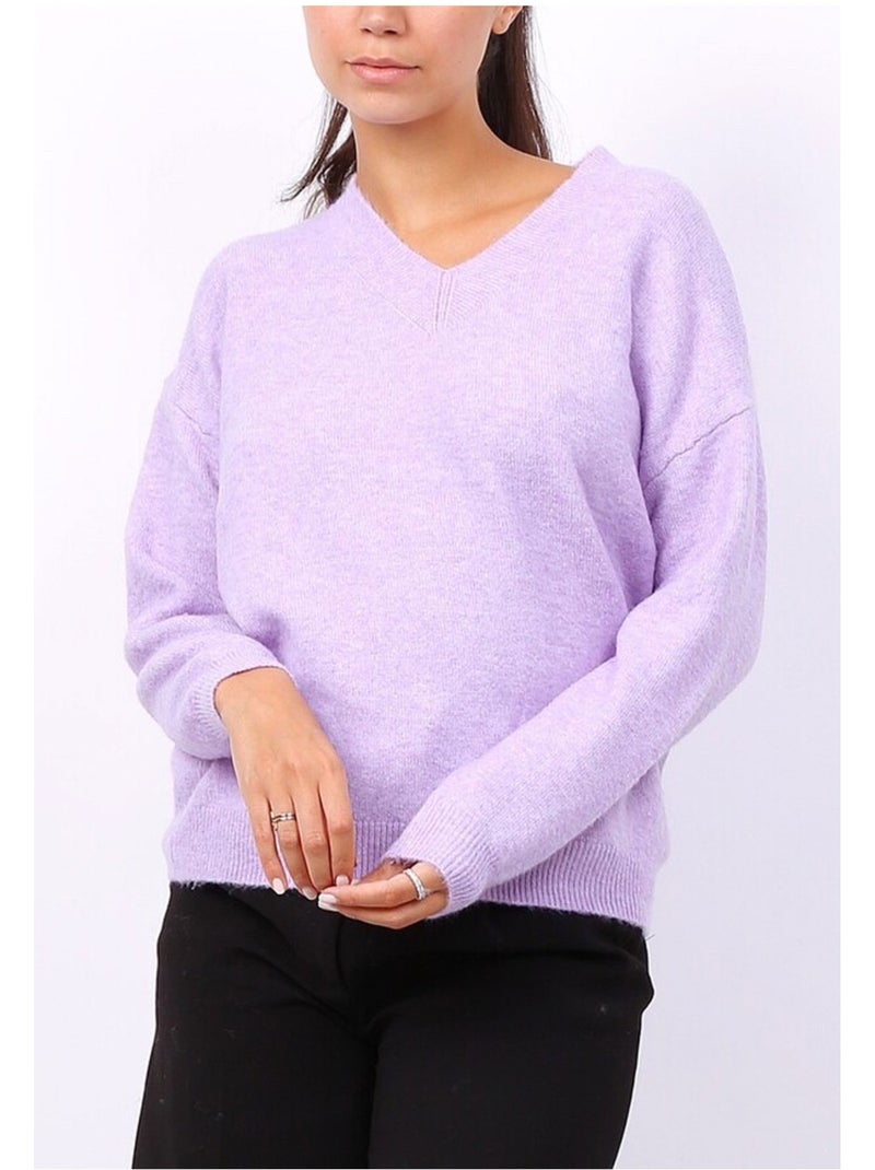 Pull V Kebello Violet - Kiabi