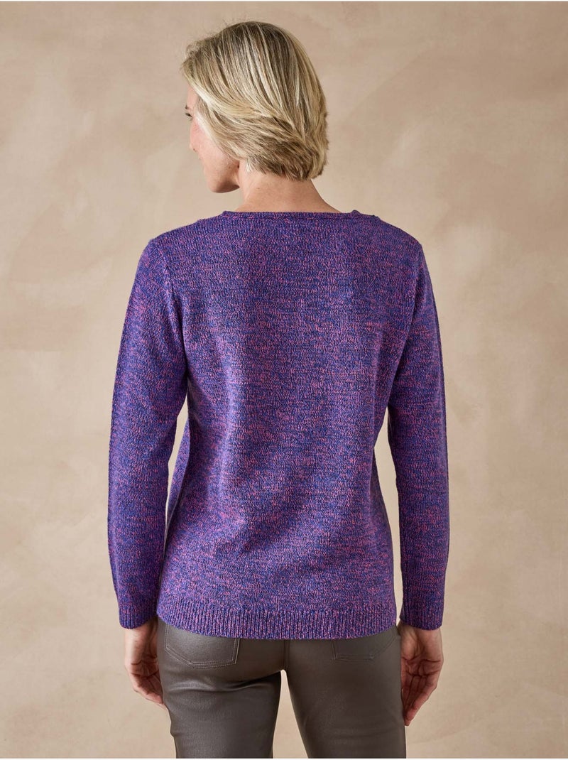 Pull V manches longues - DAXON Bleu Rose - Kiabi